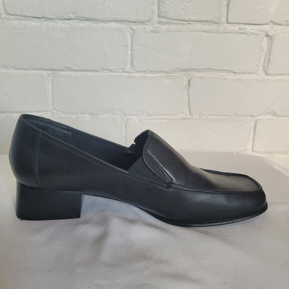 Bass Linda Loafers Black Leather Size 7W - Picture 5 of 9